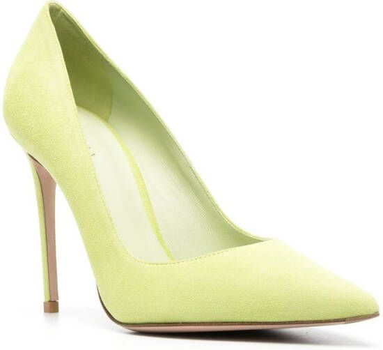 Le Silla Eva 105mm suede pumps Green