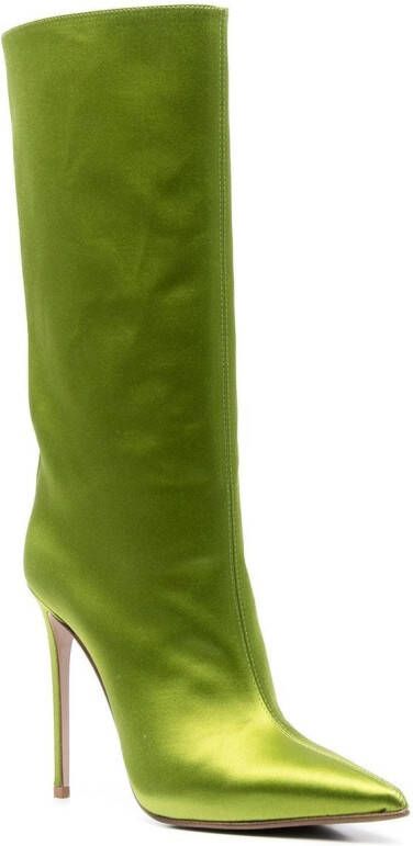 Le Silla Eva 110mm mid-calf pointed boots Green