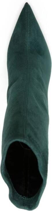Le Silla Eva 115mm pointed-toe boots Green