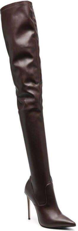 Le Silla Eva 115mm thigh-high boots Brown