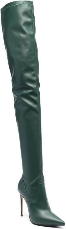 Le Silla Eva 115mm thigh-high boots Green
