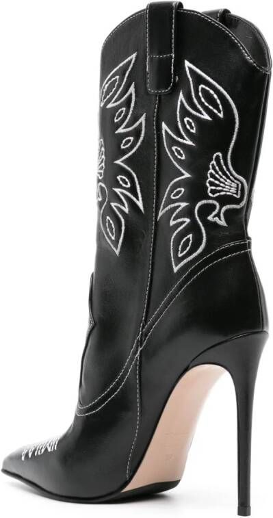 Le Silla Eva 120mm cowboy boots Black