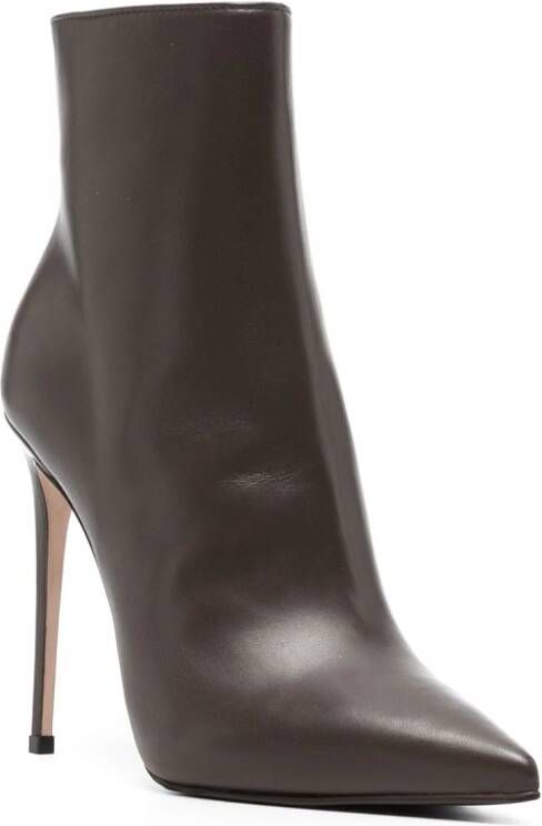 Le Silla Eva 120mm leather ankle boots Brown