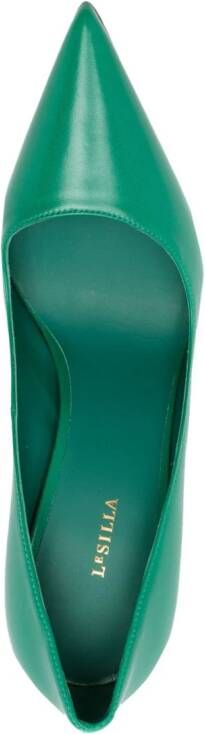 Le Silla Eva 120mm leather pumps Green