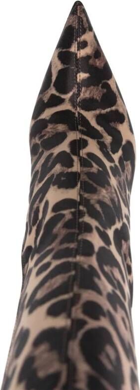 Le Silla Eva 120mm leopard-print boots Brown