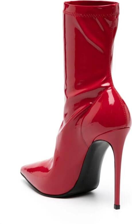 Le Silla Eva 120mm patent ankle boots Red