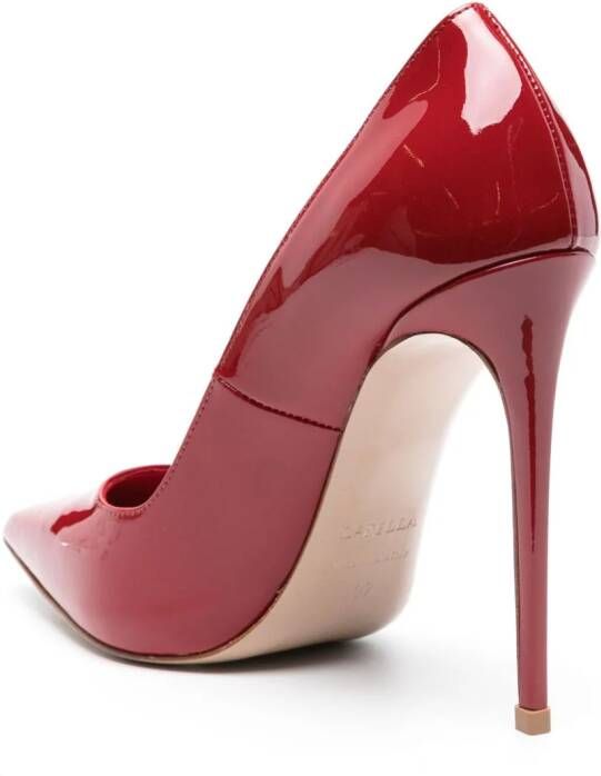 Le Silla Eva 120mm patent leather pumps Red
