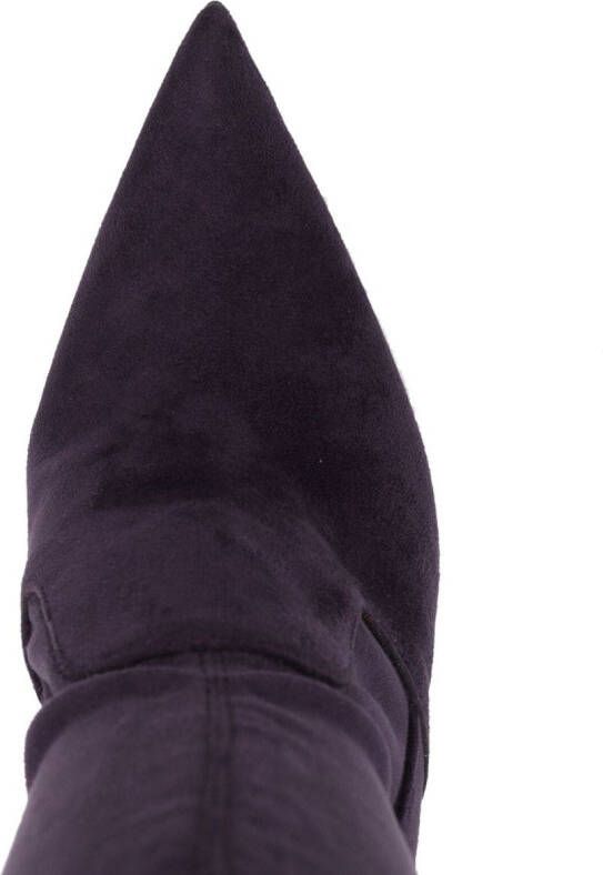 Le Silla Eva 120mm suede thigh-high boots Purple