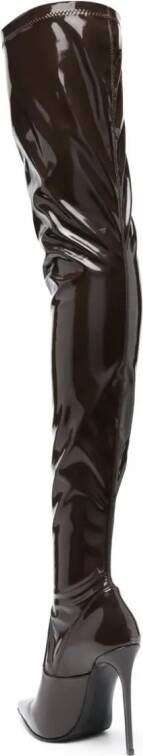 Le Silla Eva 120mm thigh-high boots Brown