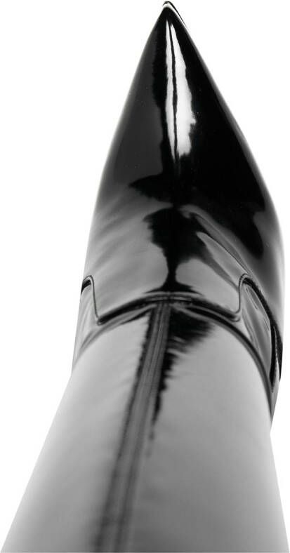 Le Silla Eva 120mm vinyl boots Black