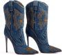 Le Silla Eva 140mm embroidered boots Blue - Thumbnail 2