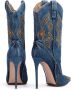 Le Silla Eva 140mm embroidered boots Blue - Thumbnail 3