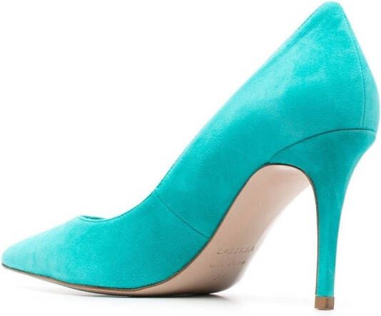 Le Silla Eva 80mm suede pumps Green