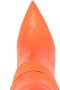 Le Silla Eva 95mm ruched ankle boots Orange - Thumbnail 4
