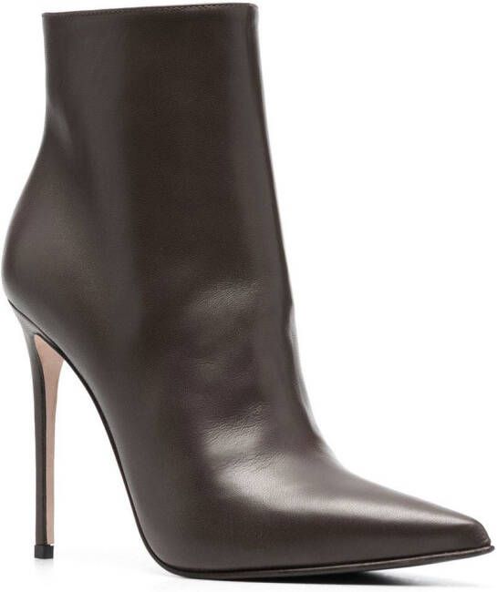 Le Silla Eva leather 125mm ankle boots Brown