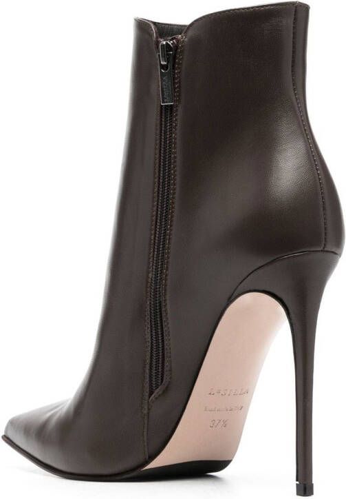 Le Silla Eva leather 125mm ankle boots Brown