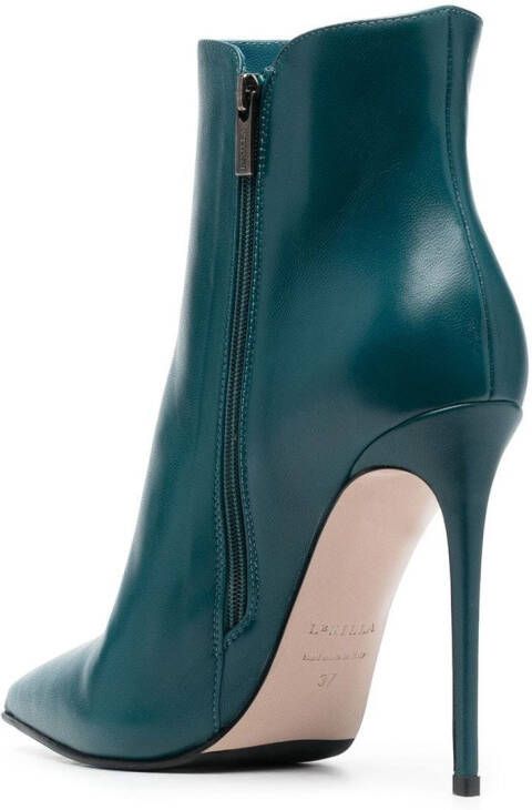 Le Silla Eva leather 125mm ankle boots Green