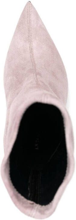Le Silla Eva suede 120mm boots Pink