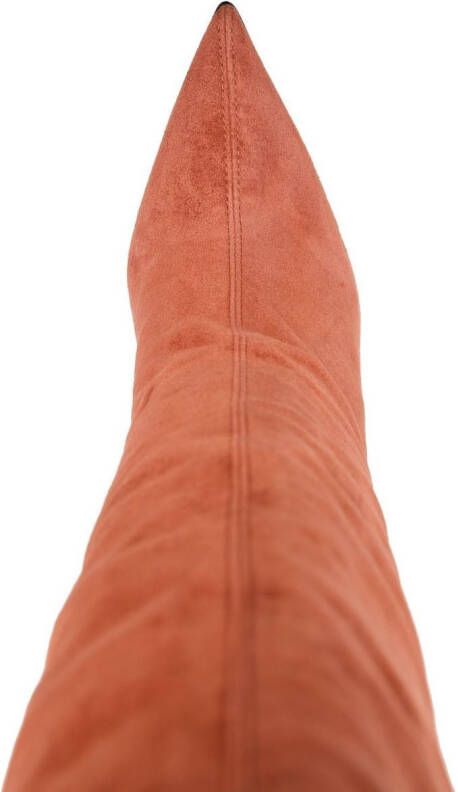 Le Silla Eva suede thigh-high boots Orange