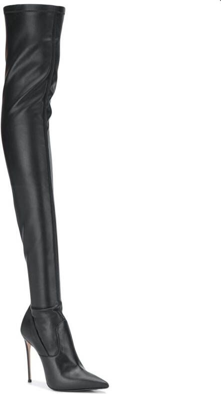 Le Silla Eva thigh-high leather boots Black