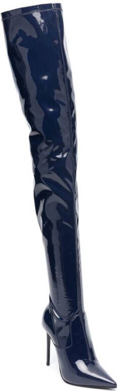 Le Silla Eva thigh-high stiletto boots Blue