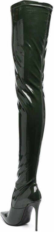 Le Silla Eva thigh-high stiletto boots Green
