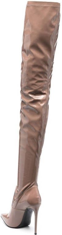 Le Silla Eva thigh-high stiletto boots Neutrals