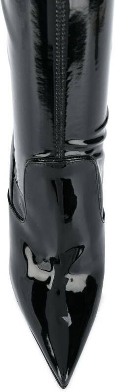 Le Silla 120mm Eva thigh-length leather boots Black