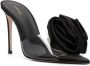 Le Silla floral-appliqué 105mm transparent sandals Black - Thumbnail 2