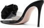Le Silla floral-appliqué 105mm transparent sandals Black - Thumbnail 3