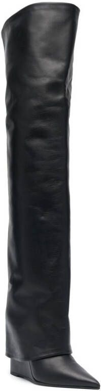 Le Silla foldover-top knee-length 125mm boots Black