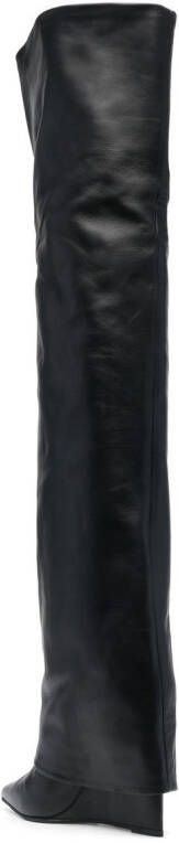 Le Silla foldover-top knee-length 125mm boots Black