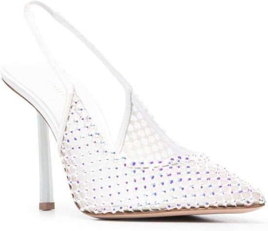 Le Silla Gilda 100mm crystal-embellished pumps Blue