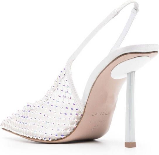 Le Silla Gilda 100mm crystal-embellished pumps Blue