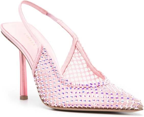 Le Silla Gilda 100mm crystal-embellished pumps Pink