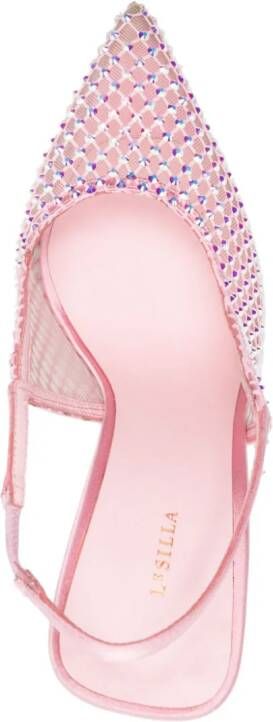 Le Silla Gilda 100mm crystal-embellished pumps Pink