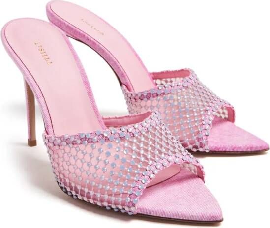 Le Silla Gilda 110mm crystal-embellished mules Pink
