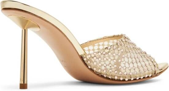 Le Silla Gilda 110mm crystal-embellished sandals Gold
