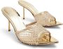 Le Silla Gilda 110mm crystal-embellished sandals Gold - Thumbnail 4