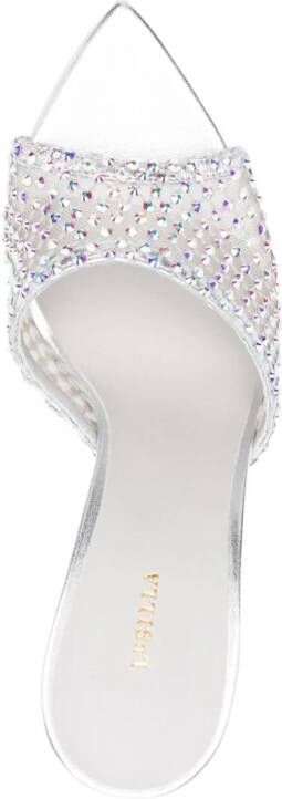Le Silla Gilda 110mm crystal-embellished sandals Silver