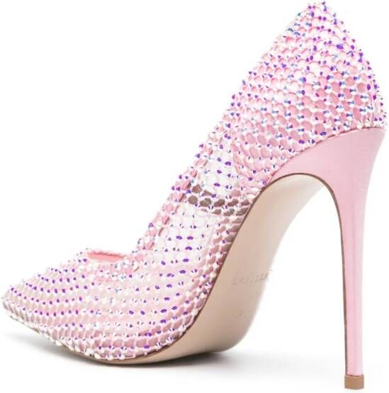 Le Silla Gilda 115mm crystal-embellished pumps Pink