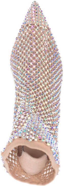 Le Silla Gilda 125mm crystal-embellished pumps Neutrals