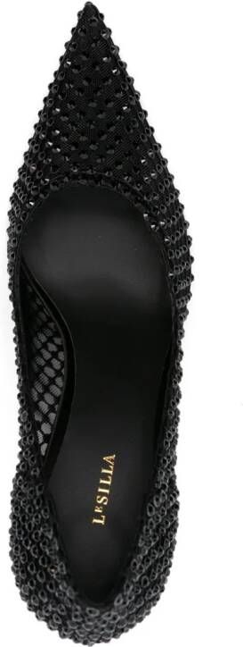 Le Silla Gilda 80mm crystal-embellished pumps Black