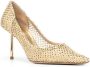 Le Silla Gilda 90mm crystal-embellished pumps Gold - Thumbnail 2