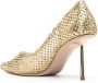 Le Silla Gilda 90mm crystal-embellished pumps Gold - Thumbnail 3