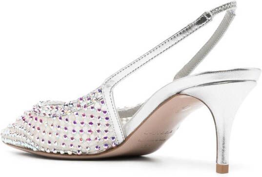 Le Silla Gilda crystal-embellished 60mm pumps Silver