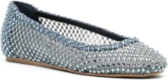 Le Silla Gilda crystal-embellished ballerina shoes Blue