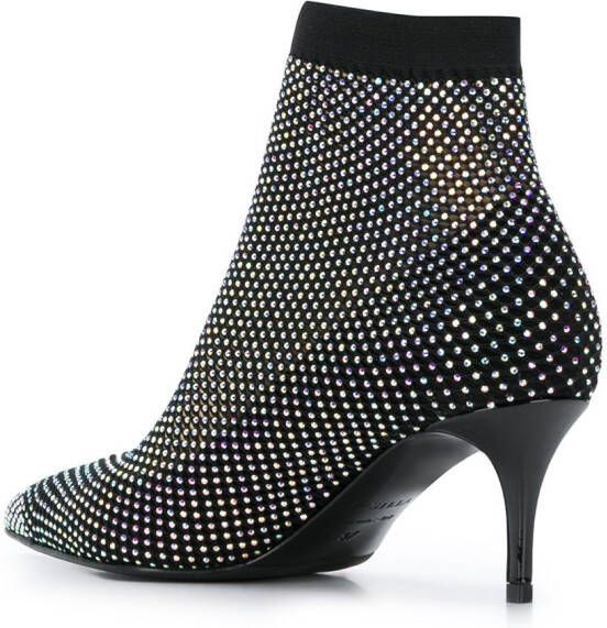 Le Silla Gilda crystal-embellished boot pumps Black