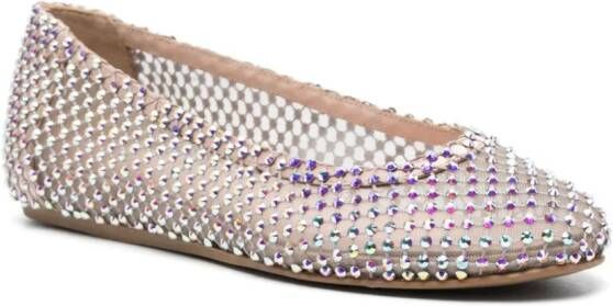 Le Silla Gilda rhinestone-embellished ballerina shoes Neutrals
