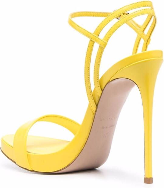 Le Silla Gwen 120mm leather sandals Yellow